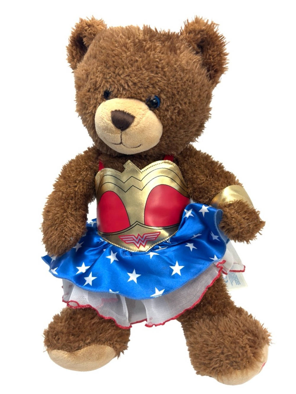 Build A Bear Brown Teddy Bear Plush Wonder Woman Costume